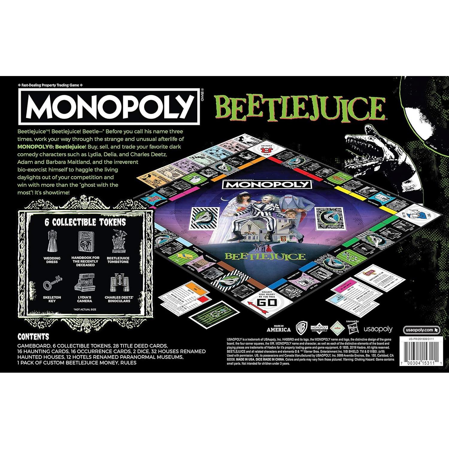 Monopoly Beetlejuice Juego de Mesa Oficial | 2-6 Jugadores