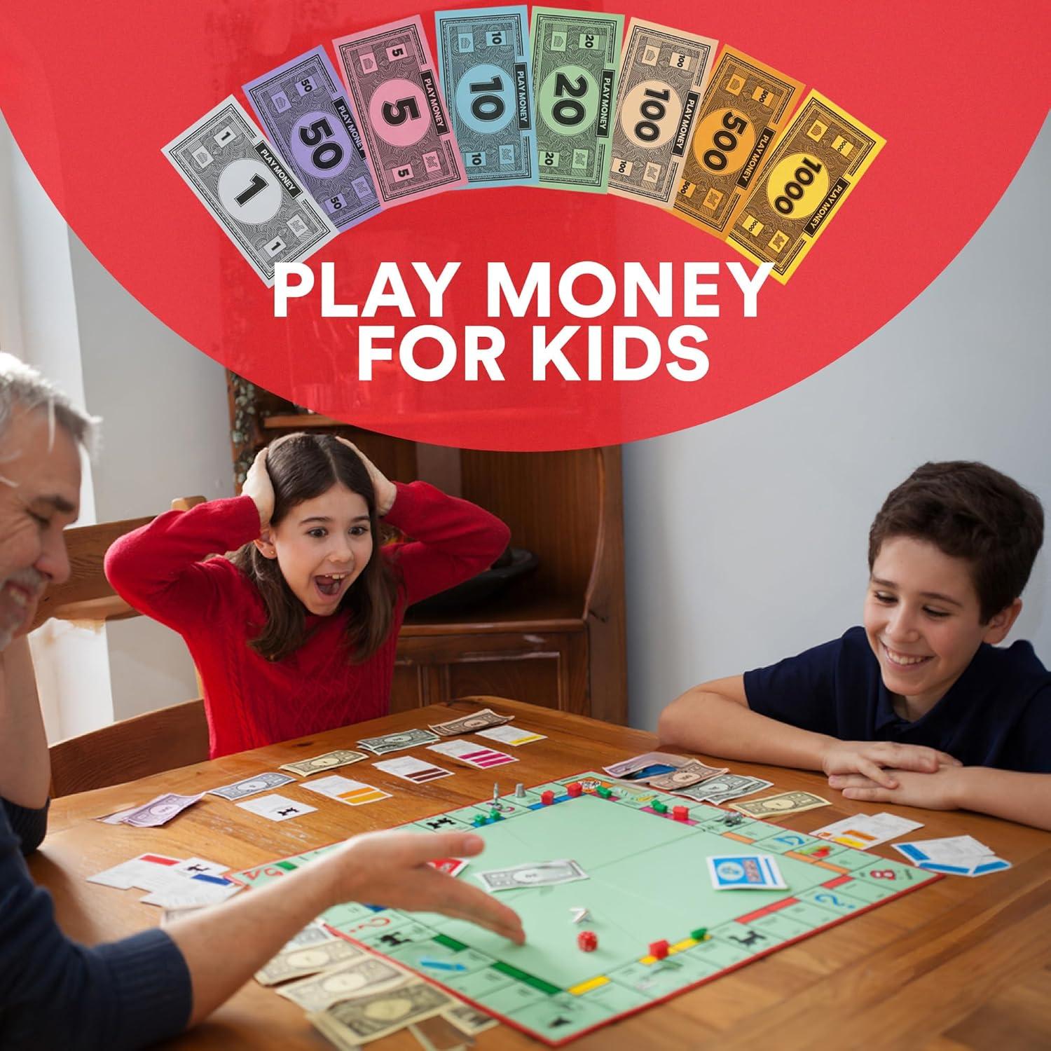 Reemplazo Dinero Monopoly 80 Hojas Colores Mixtos 10x5.5cm