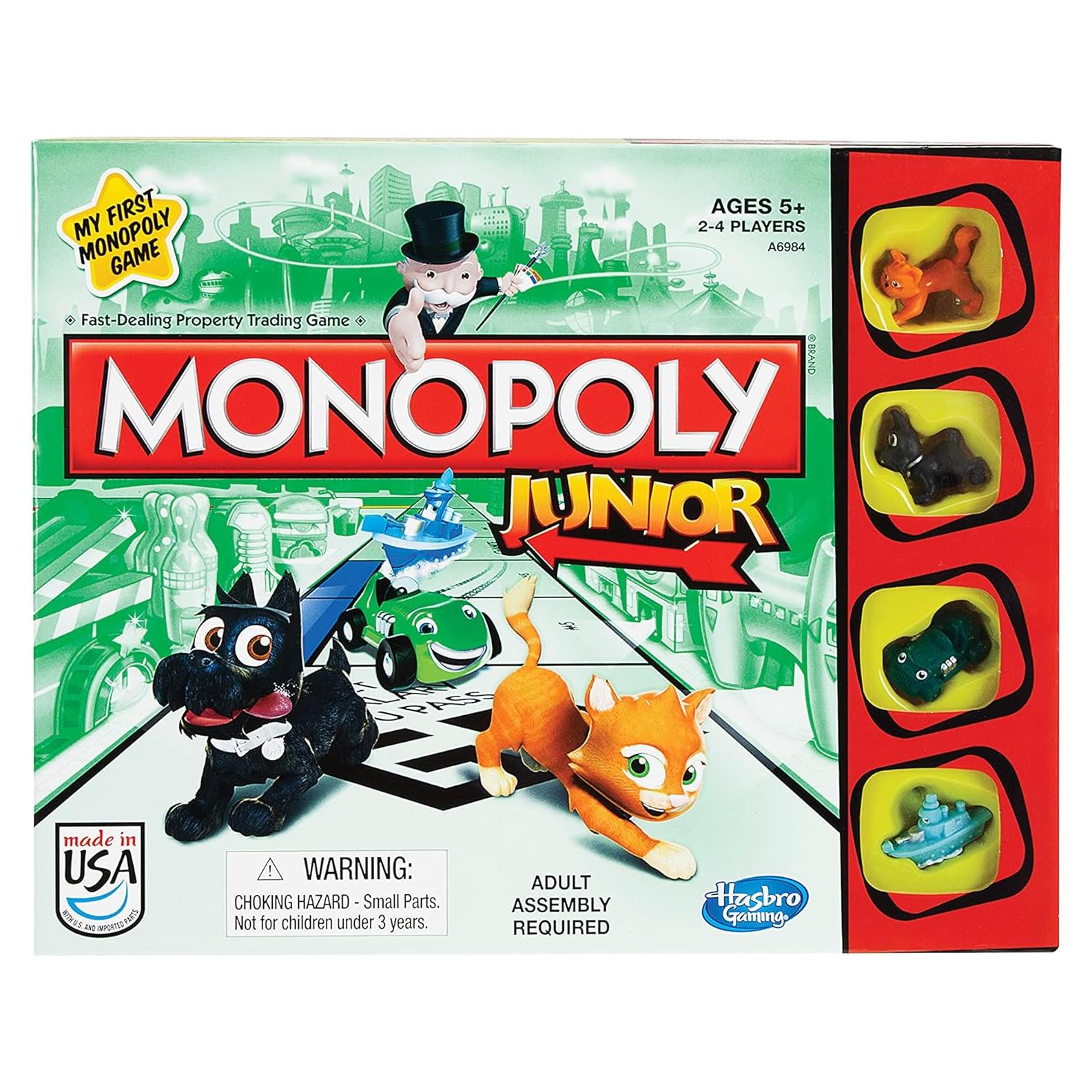 Juego de Mesa Monopoly Junior Hasbro para Niños 5+ 2-4 Jugadores