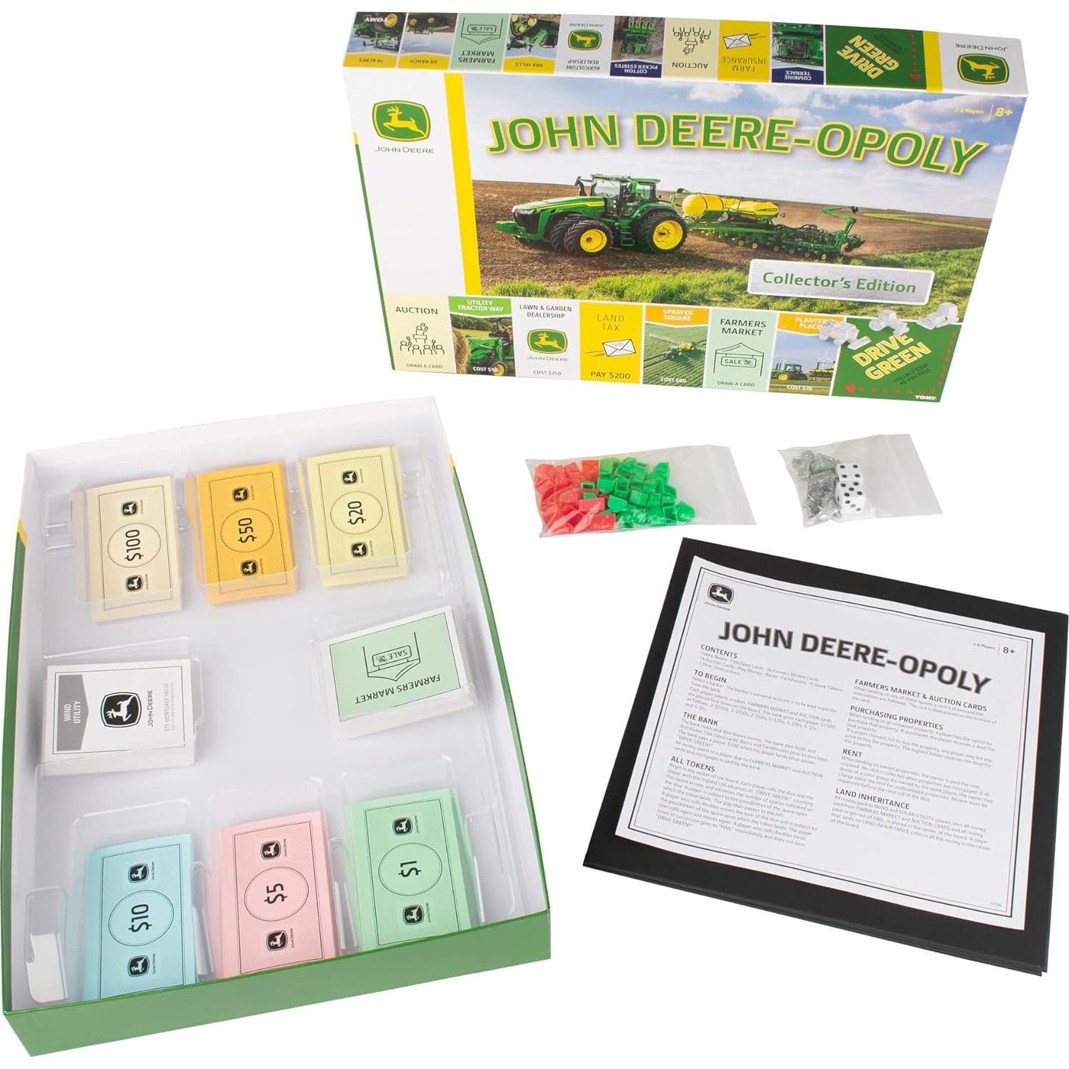 Juego de Mesa John Deere-opoly TOMY - Diversión Agrícola 8+