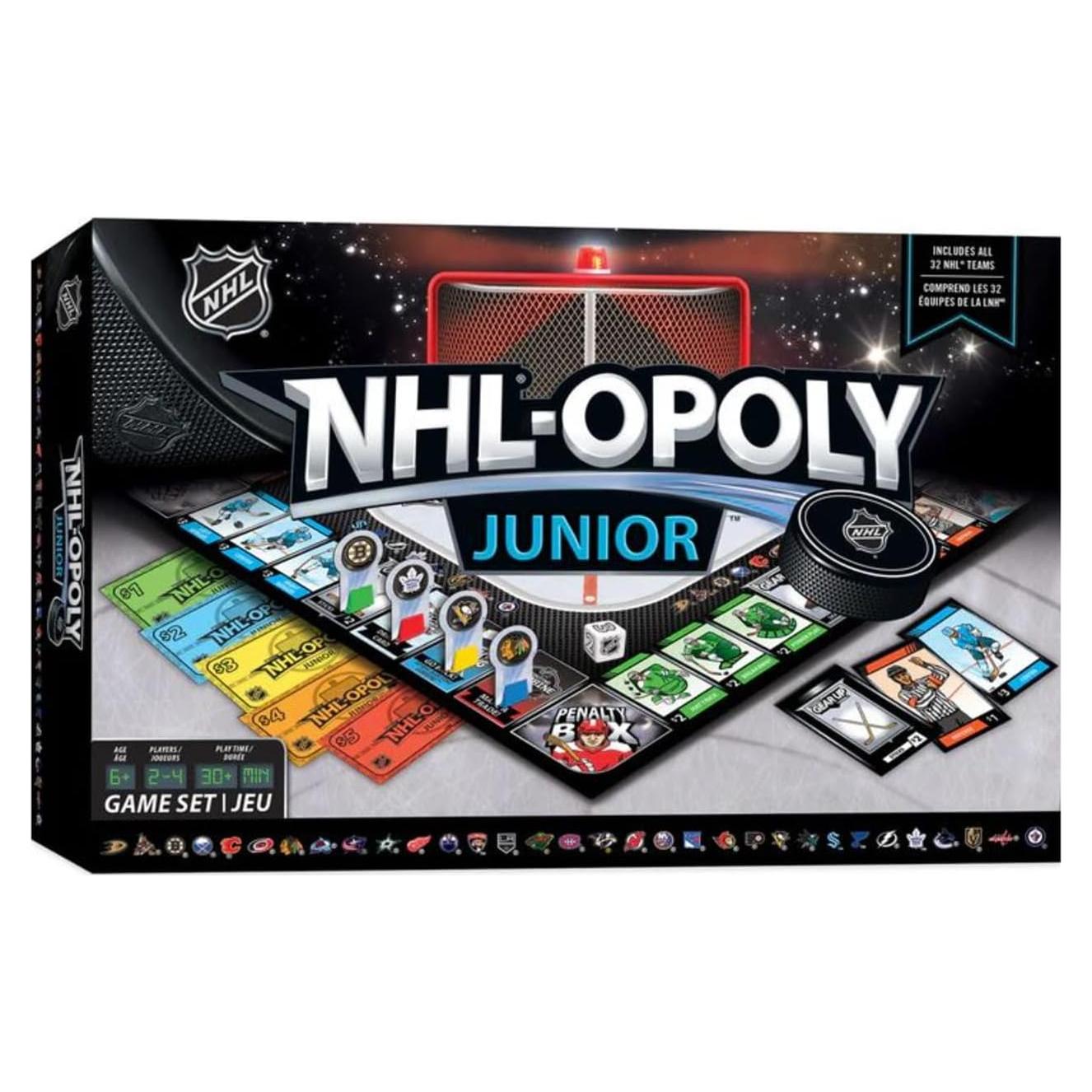 Juego de Mesa NHL Opoly Jr MasterPieces - Para 2-4 Jugadores