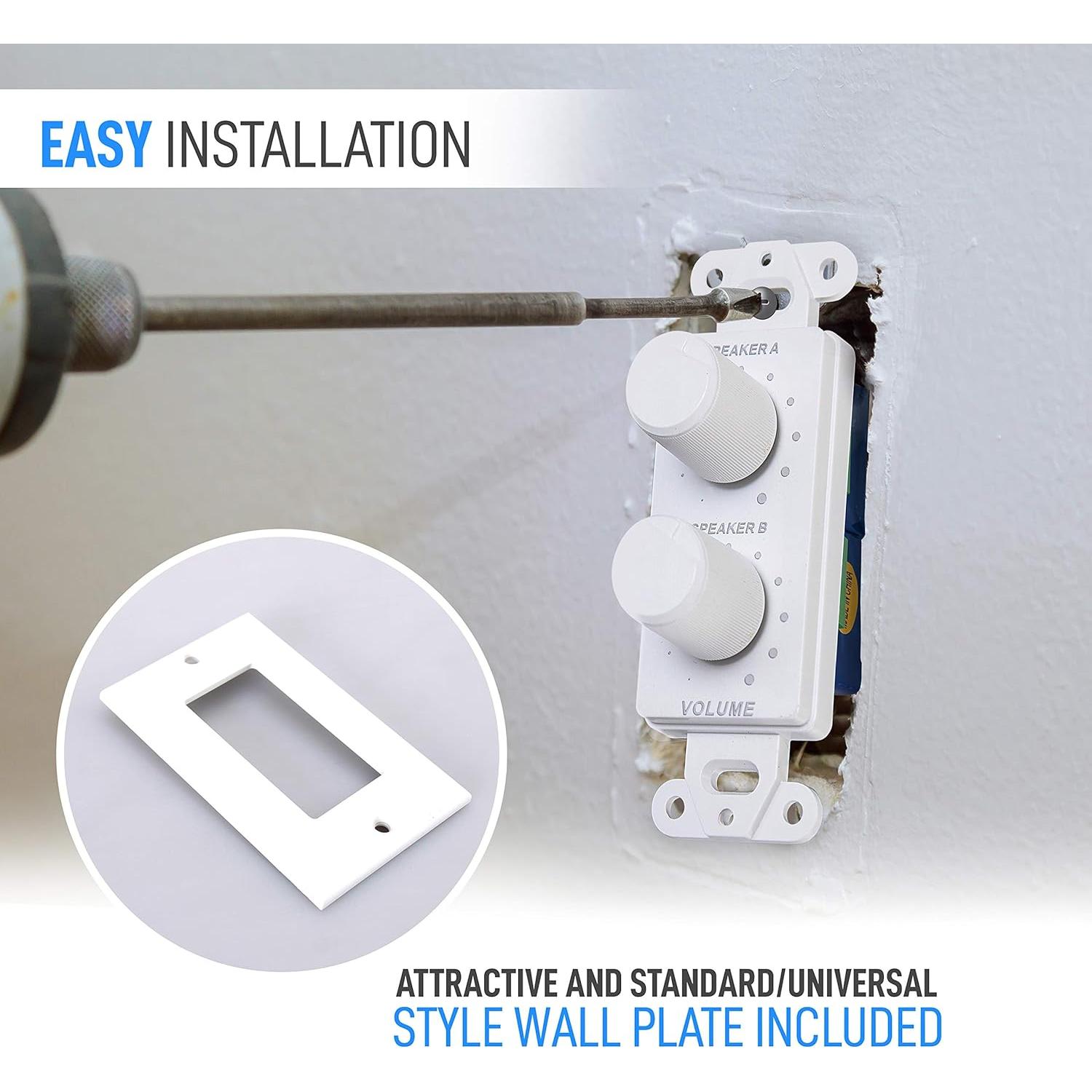 Control de Volumen en Pared Pyle PVCD15 120W Doble Perilla