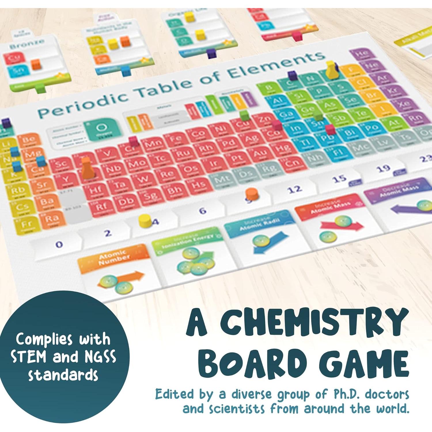 Juego de Mesa Periódico Genius Games - Química Educativa 1.08 kg