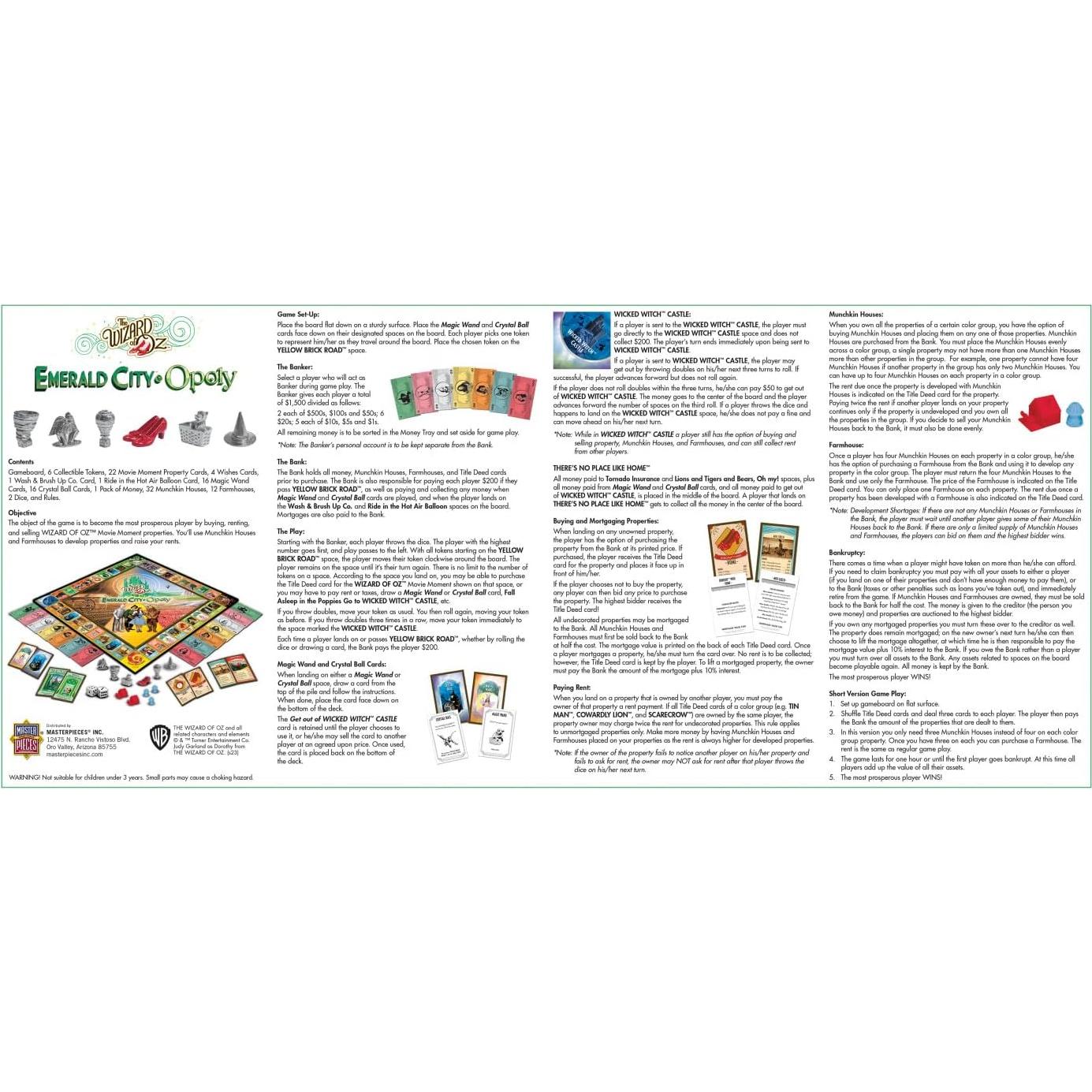 Juego de Mesa El Mago de Oz MasterPieces - 2-6 Jugadores