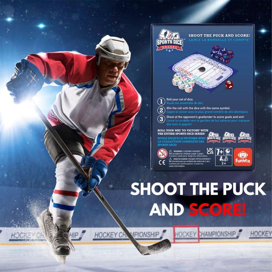 Dados Deportivos FoxMind Hockey - Juego de Mesa para 2-4 Jugadores