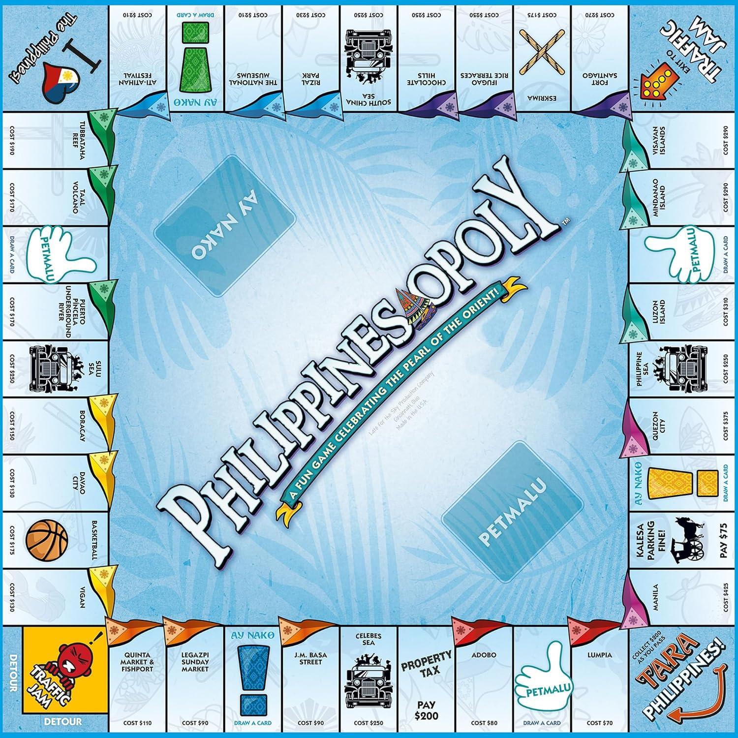 Juego de Mesa Filipinas-Opoly Tarde Para El Cielo 2-6 Jugadores