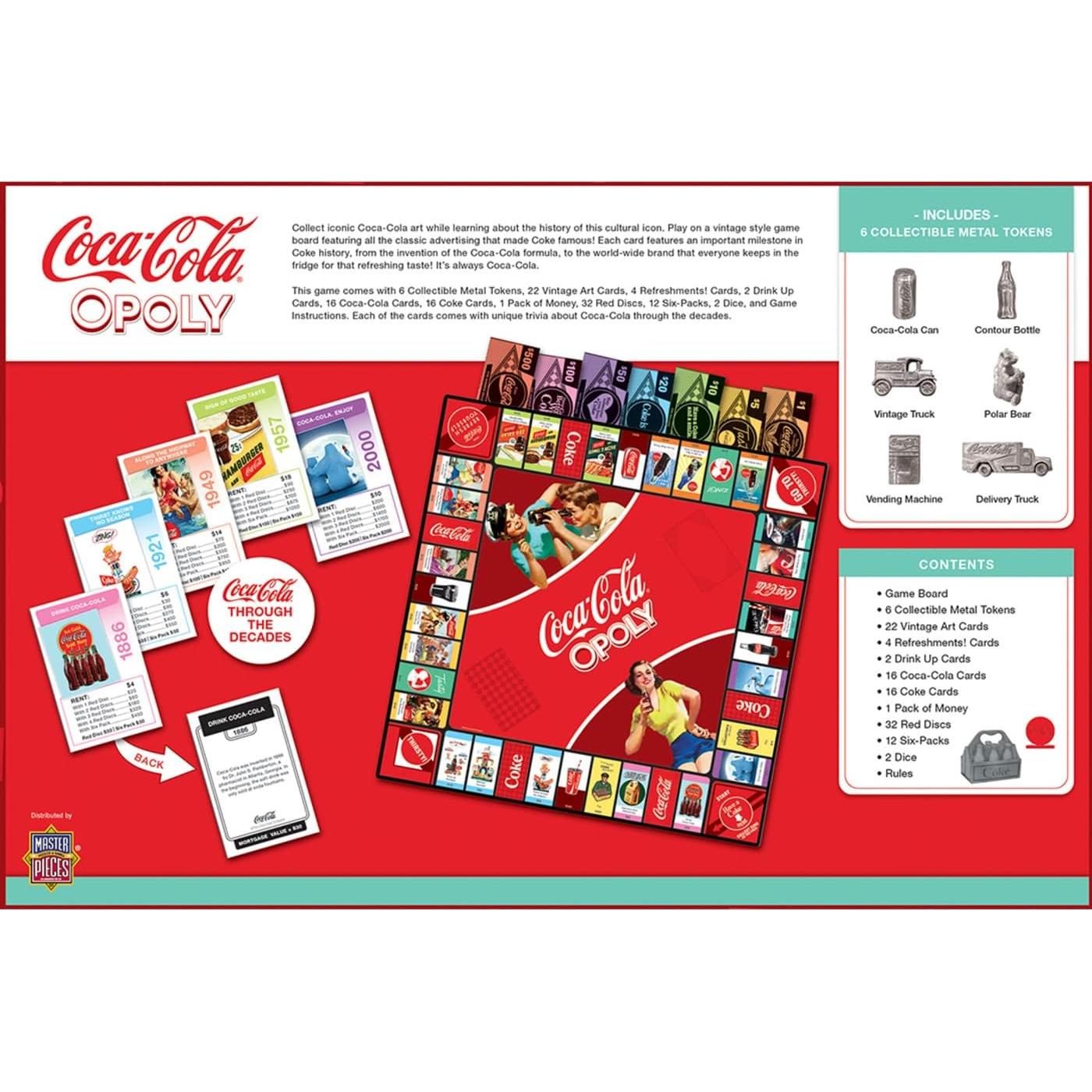 Juego de Mesa Coca-Cola Opoly MasterPieces - 2-6 Jugadores
