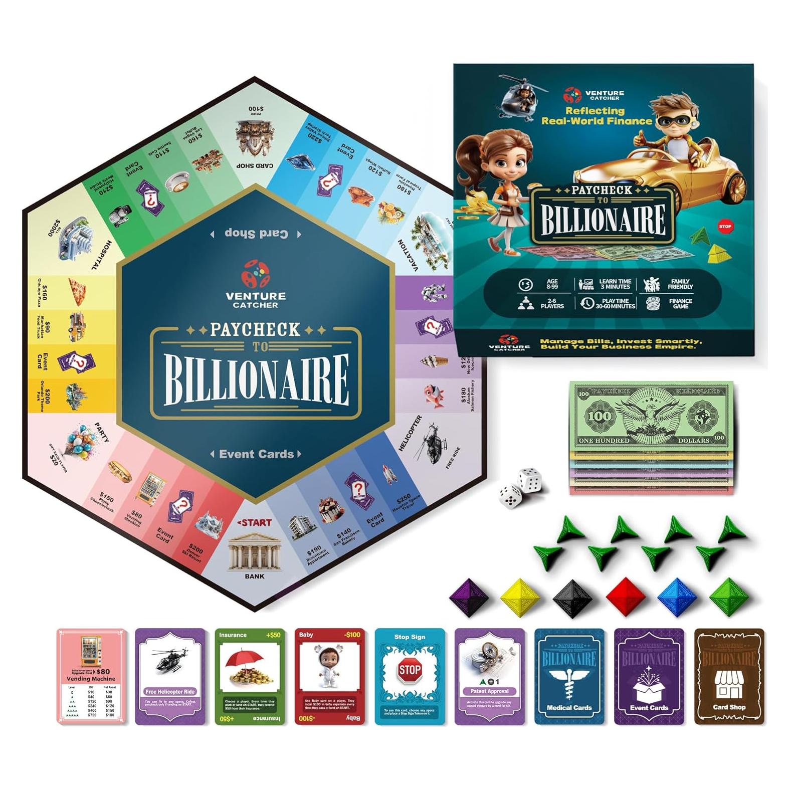 Juego de Mesa De Sueldo a Millonario - Venture Catcher - 8+ Años
