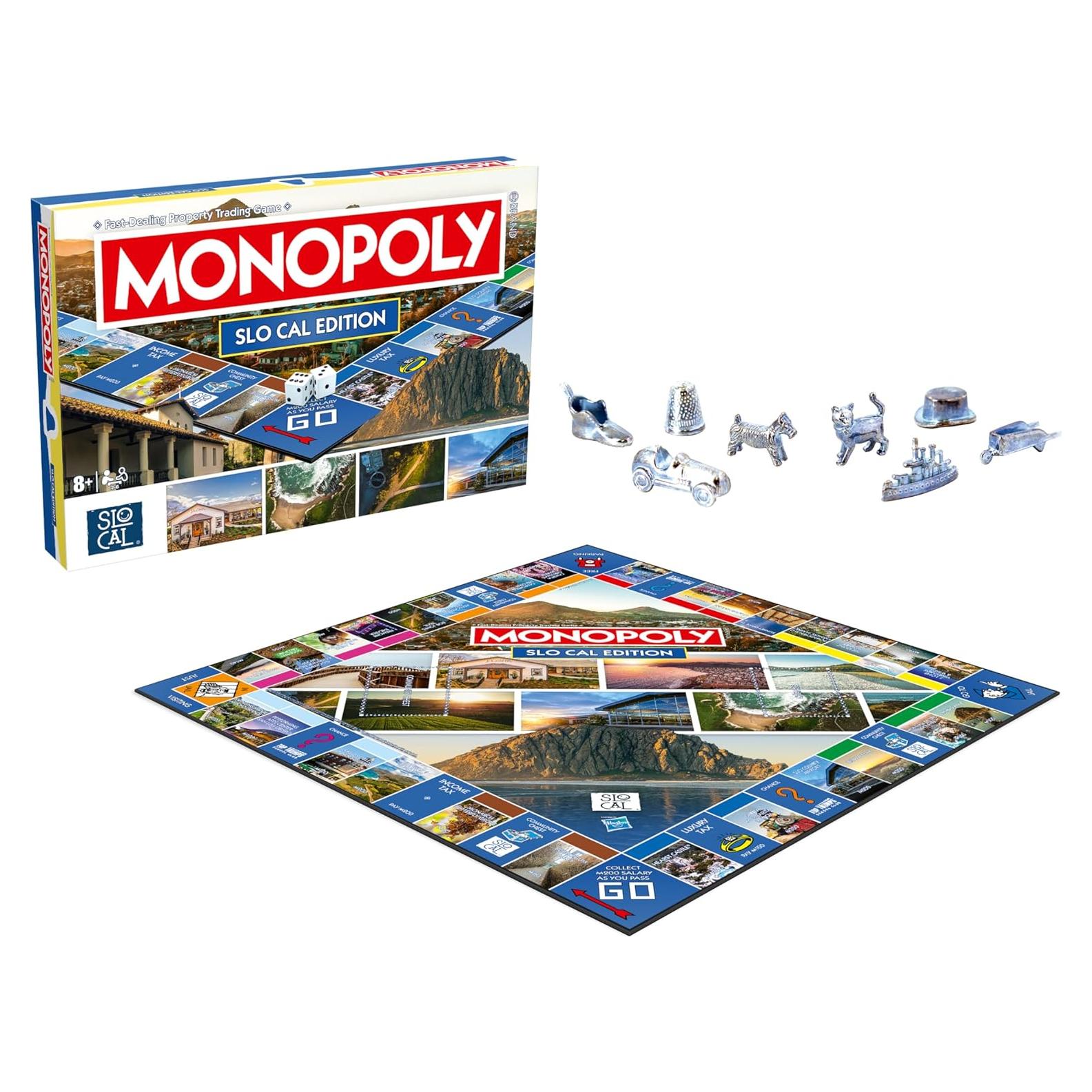 Monopoly Edición SLO CAL - Juego de Mesa Familiar 2-6 Jugadores