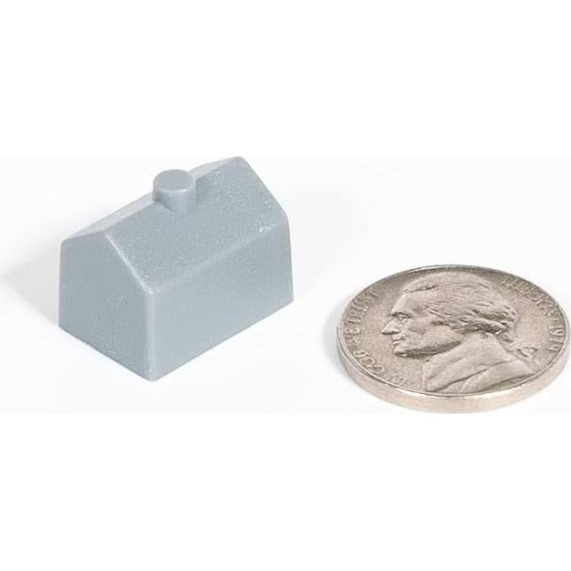 Miniaturas de Casas de Plástico Gris - 50 Piezas 12x8x9mm
