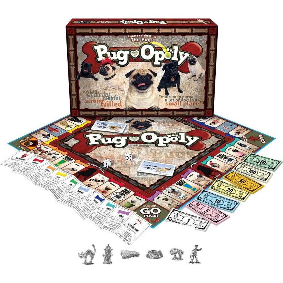 Juego de Mesa Pug-opoly Tarde Para el Cielo para 2-6 Jugadores