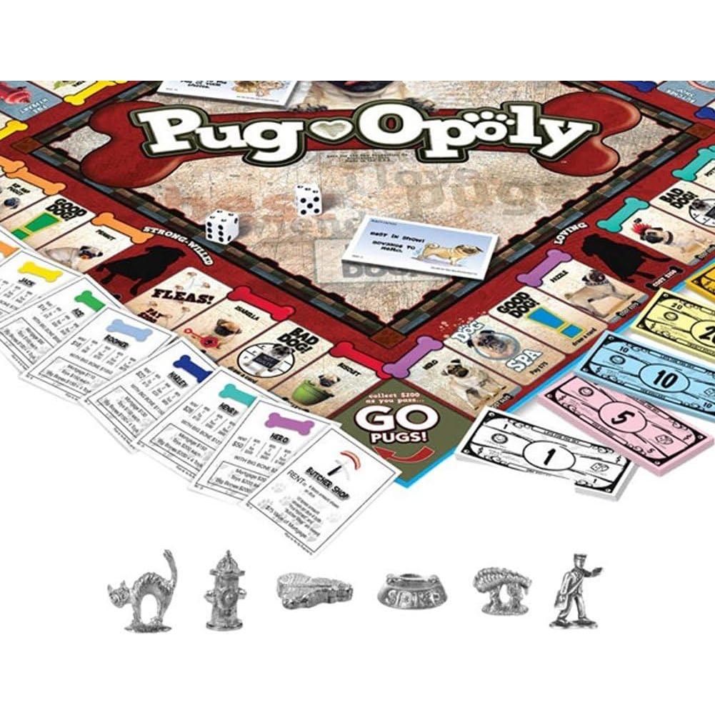 Juego de Mesa Pug-opoly Tarde Para el Cielo para 2-6 Jugadores