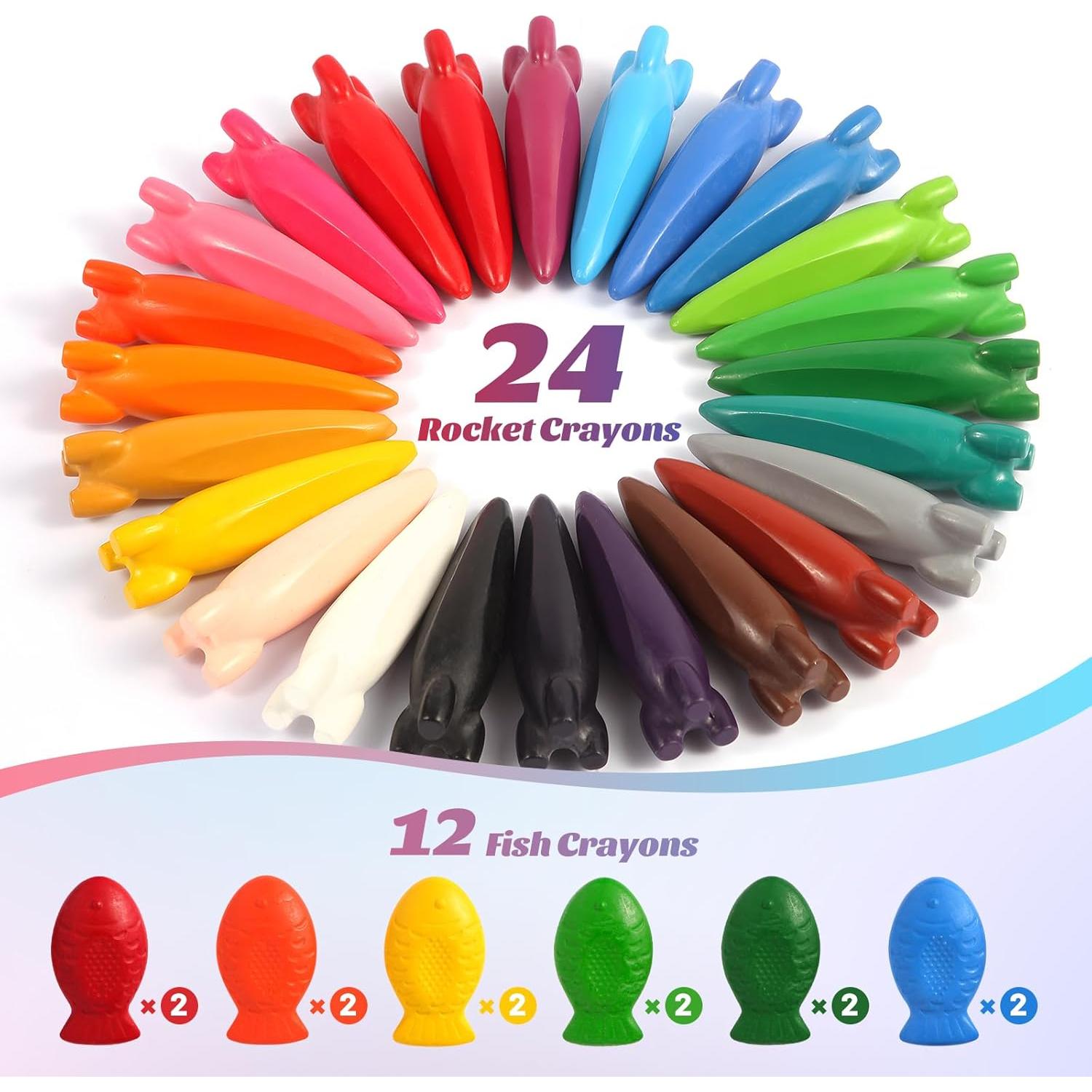 Crayones DreamCandy 36PCS Lavables y No Tóxicos