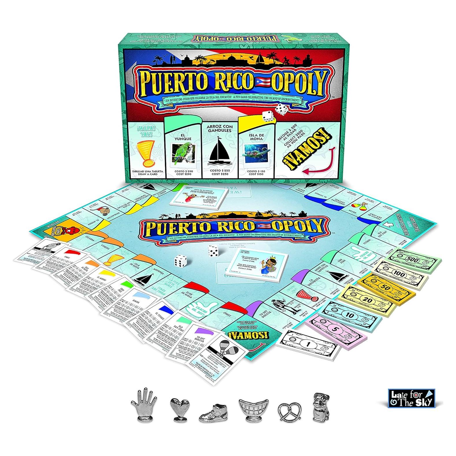 Juego de mesa Puerto Rico-Opoly Tarde para el cielo 2-6 Jugadores