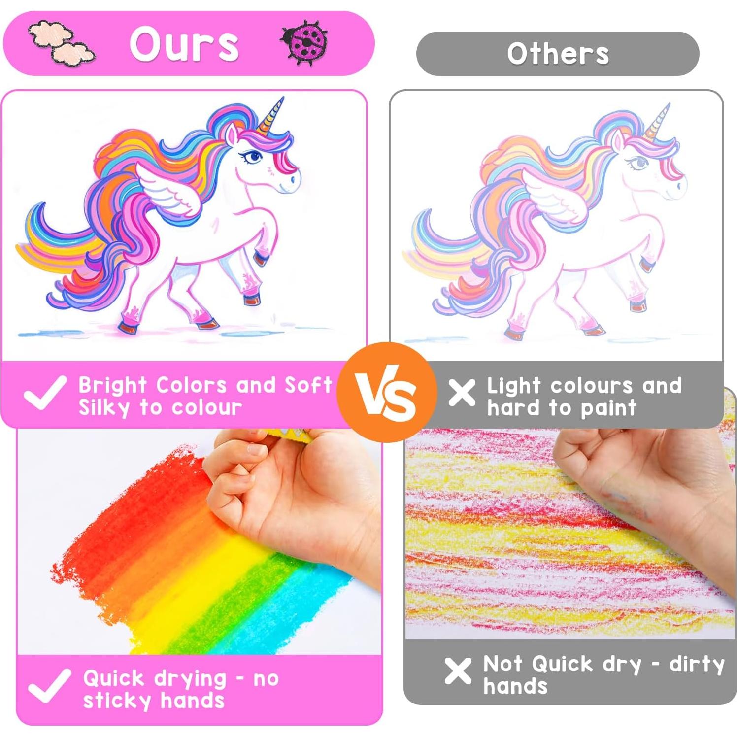 Crayones DreamyCandy 12 Colores Lavables para Niños