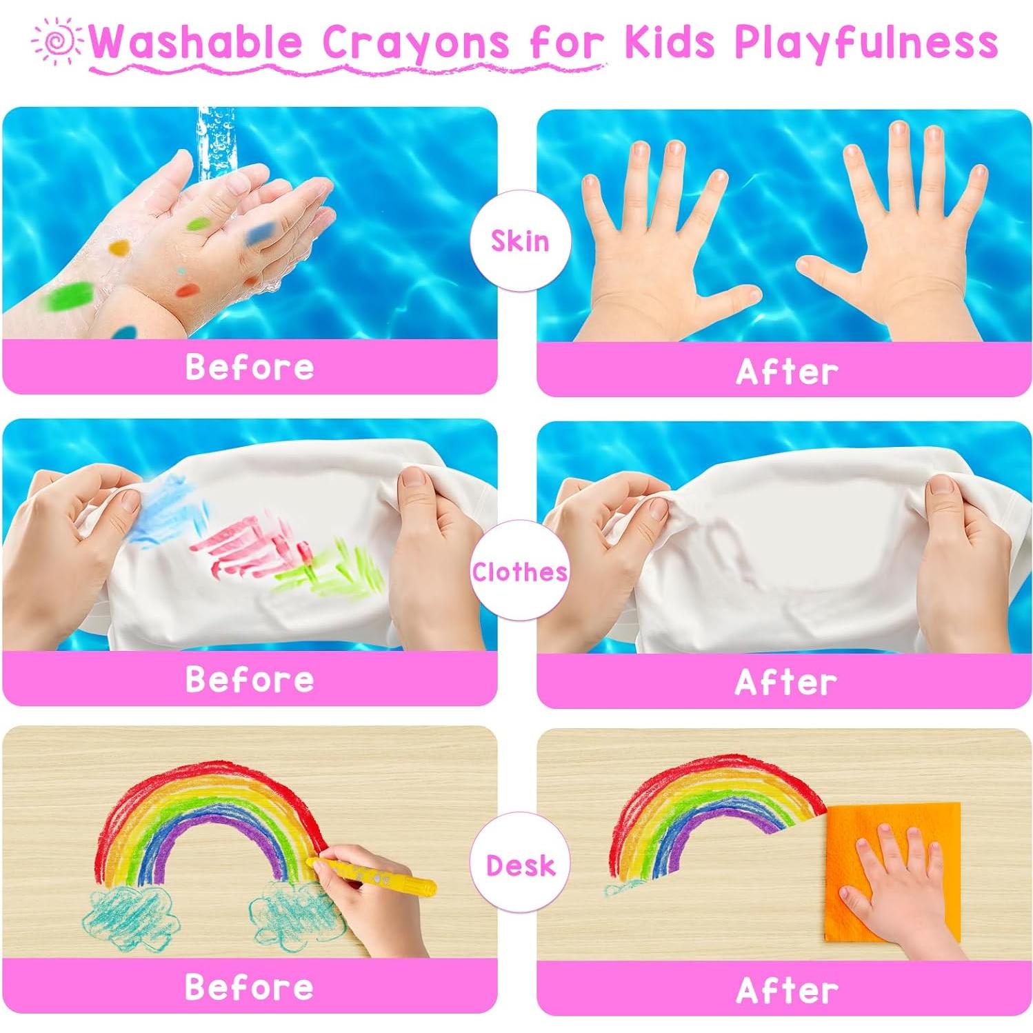 Crayones DreamyCandy 12 Colores Lavables para Niños