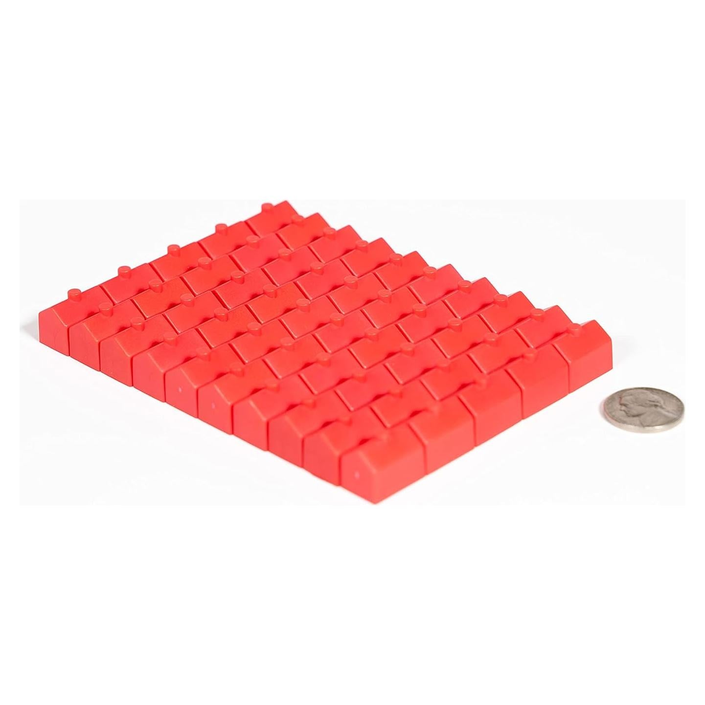 Hoteles de Plástico Rojo para Juego de Mesa - 50 Piezas