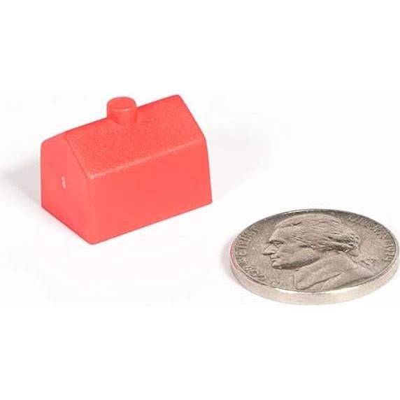 Hoteles de Plástico Rojo para Juego de Mesa - 50 Piezas