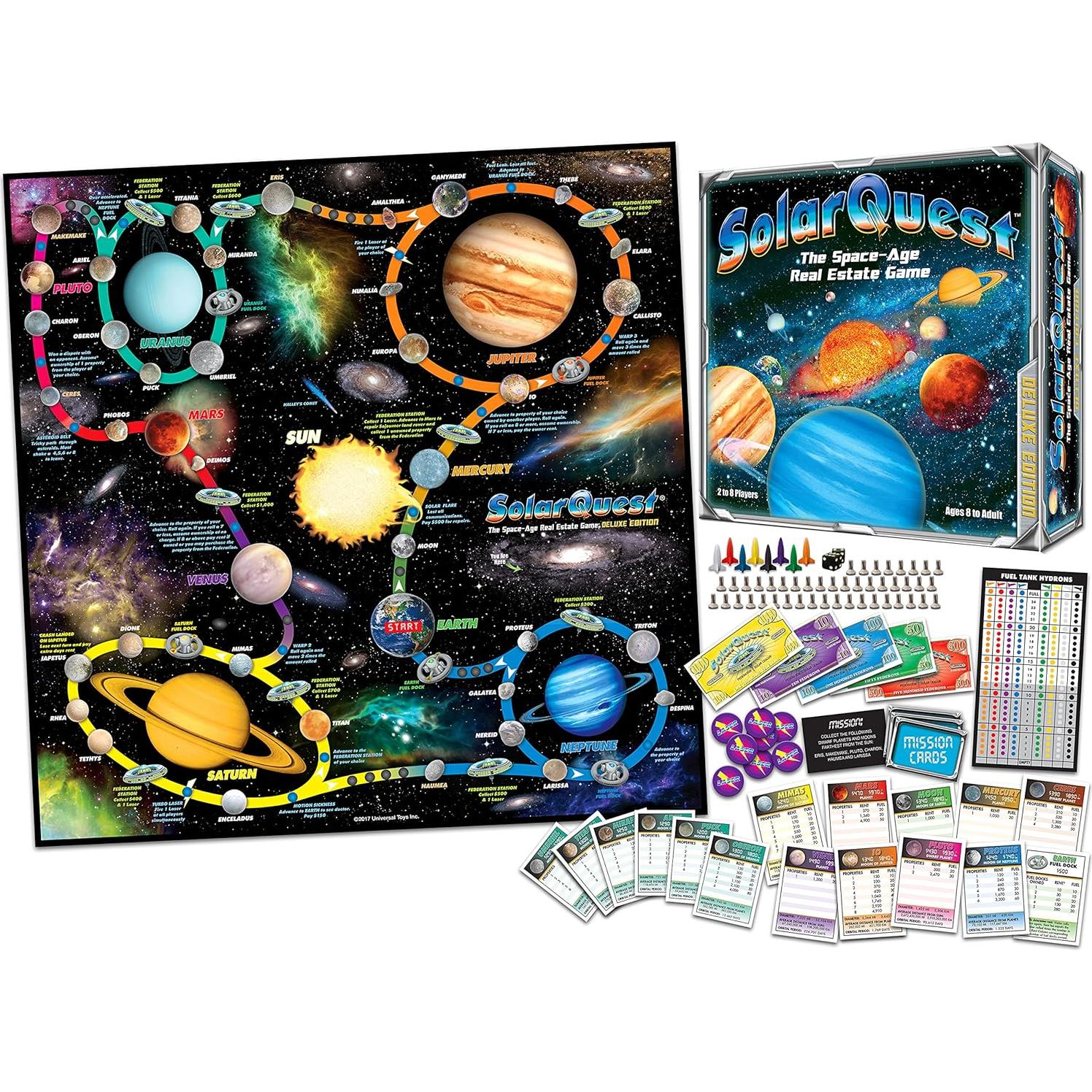 Juego de Mesa SolarQuest Deluxe - Bienes Raíces Espaciales