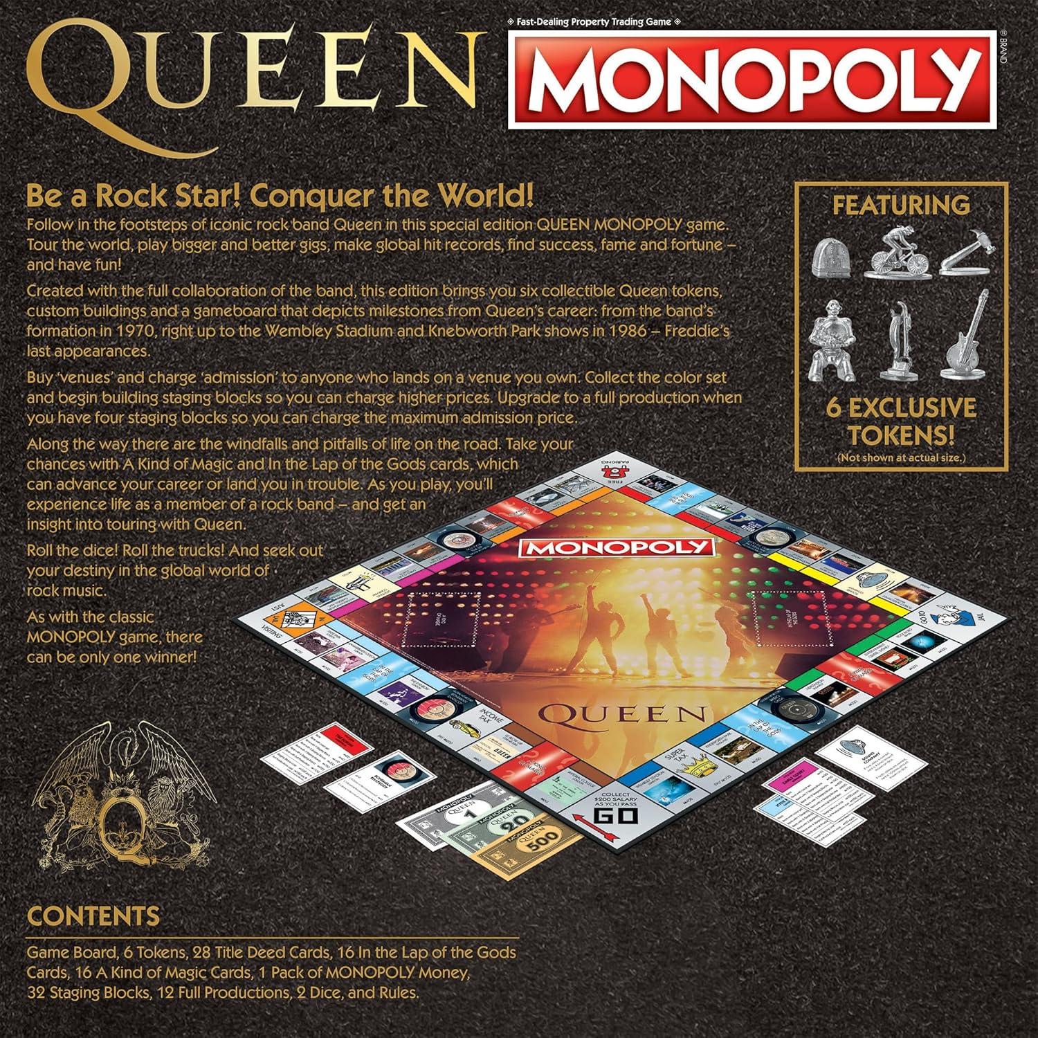 Monopoly Queen | Juego de Mesa Coleccionable 2-6 Jugadores