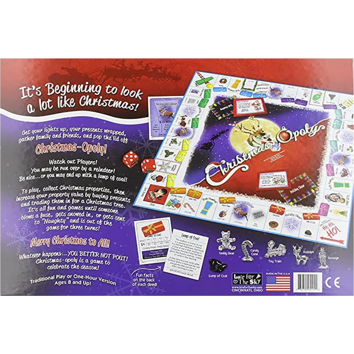 Juego de Mesa Navidad-opoly Tarde para el cielo para 2-6 Jugadores