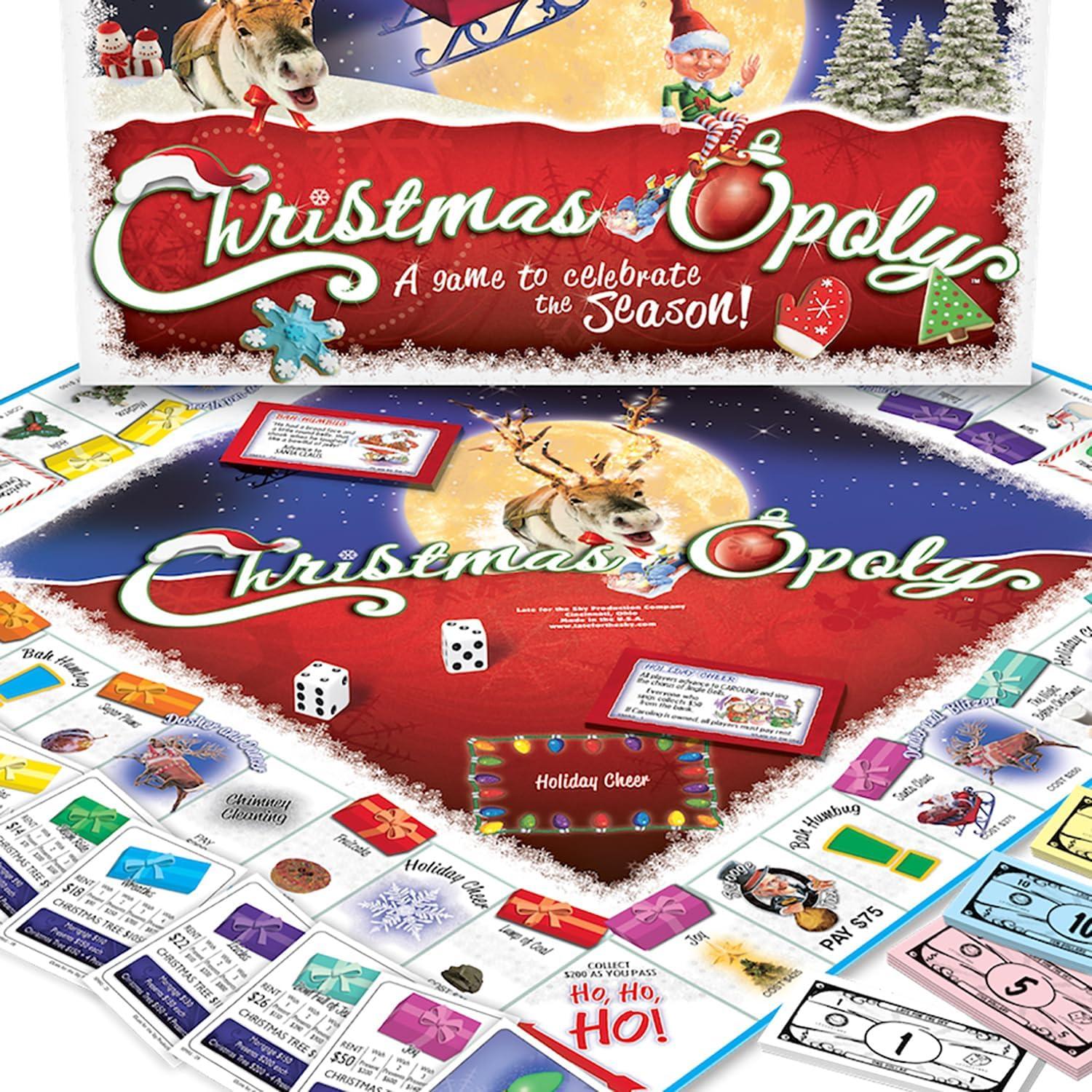 Juego de Mesa Navidad-opoly Tarde para el cielo para 2-6 Jugadores