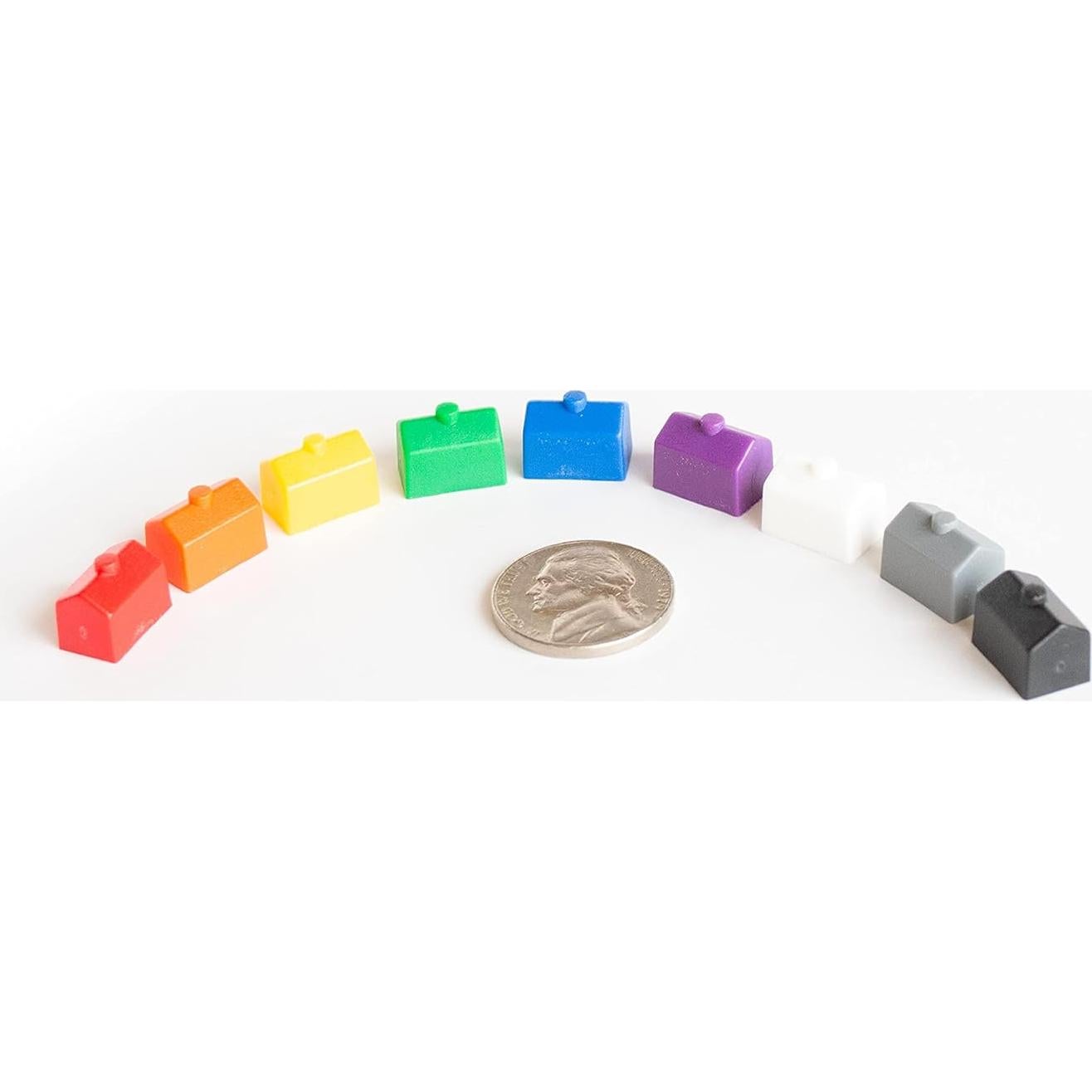 Casas de Plástico para Juegos de Mesa - 90 Piezas de Colores