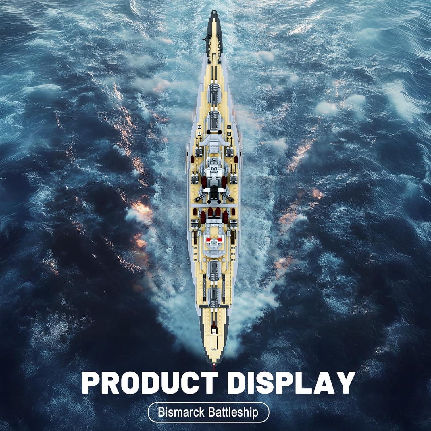 Kits de Construcción Acorazado Bismarck Brihappen 2081 Piezas