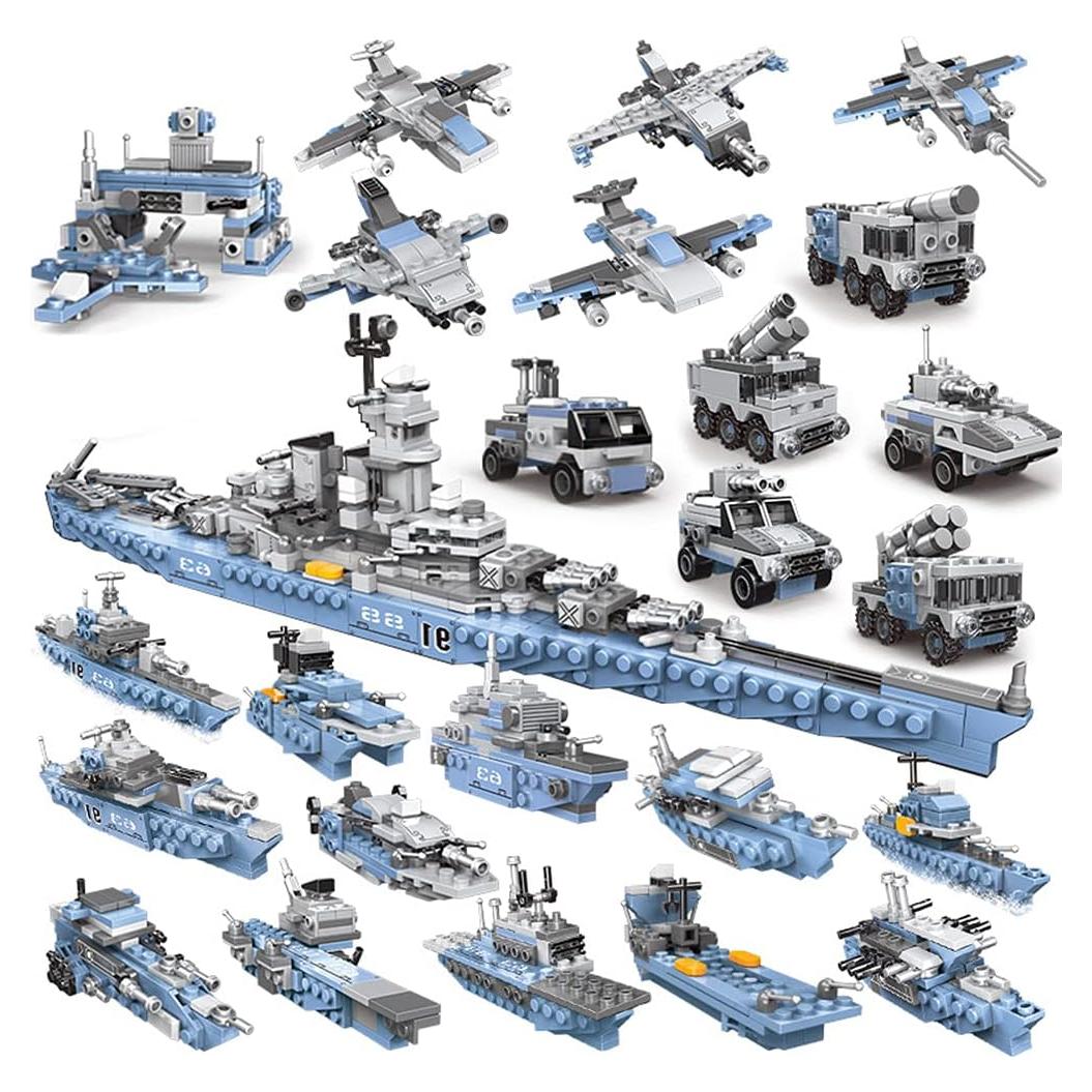 Juguete de Construcción Militar MEOA USS Missouri 1028 Piezas