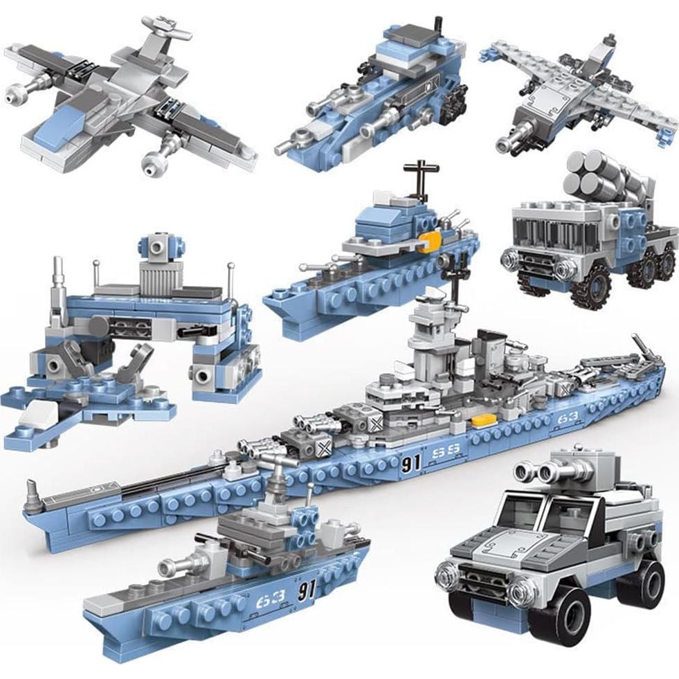 Juguete de Construcción Militar MEOA USS Missouri 1028 Piezas