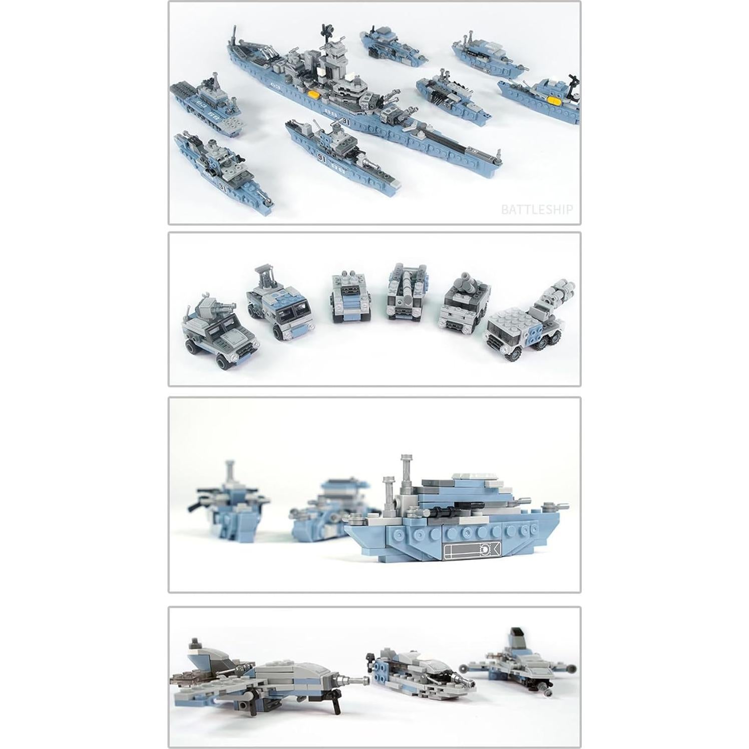 Juguete de Construcción Militar MEOA USS Missouri 1028 Piezas