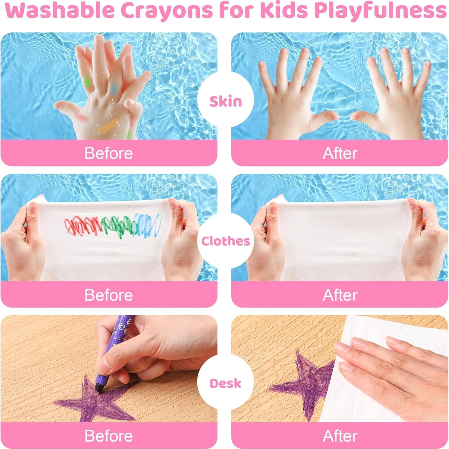 Crayones DreamCandy 24 Colores Lavables para Niños