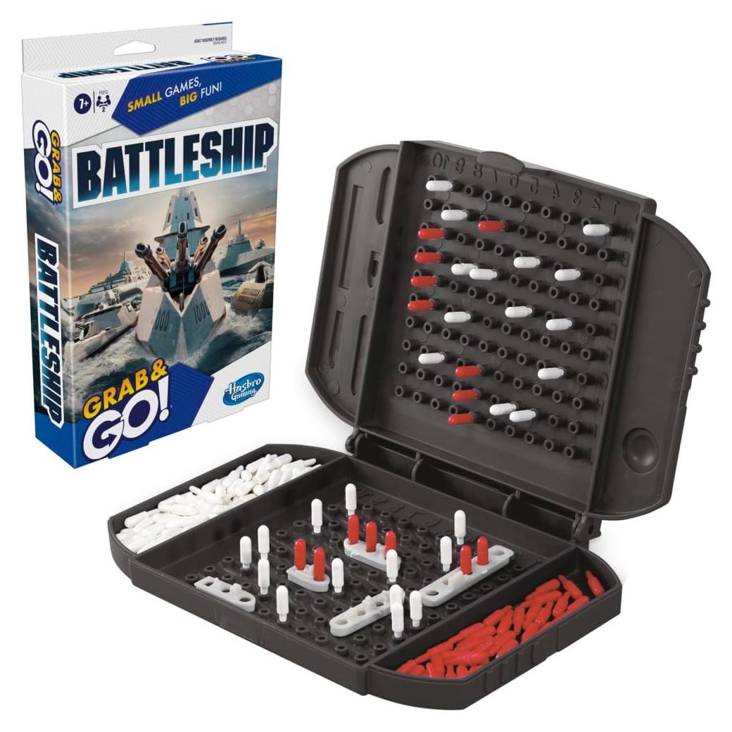 Juego de Batalla Naval Agarra y Ve Hasbro - Portátil 2 Jugadores