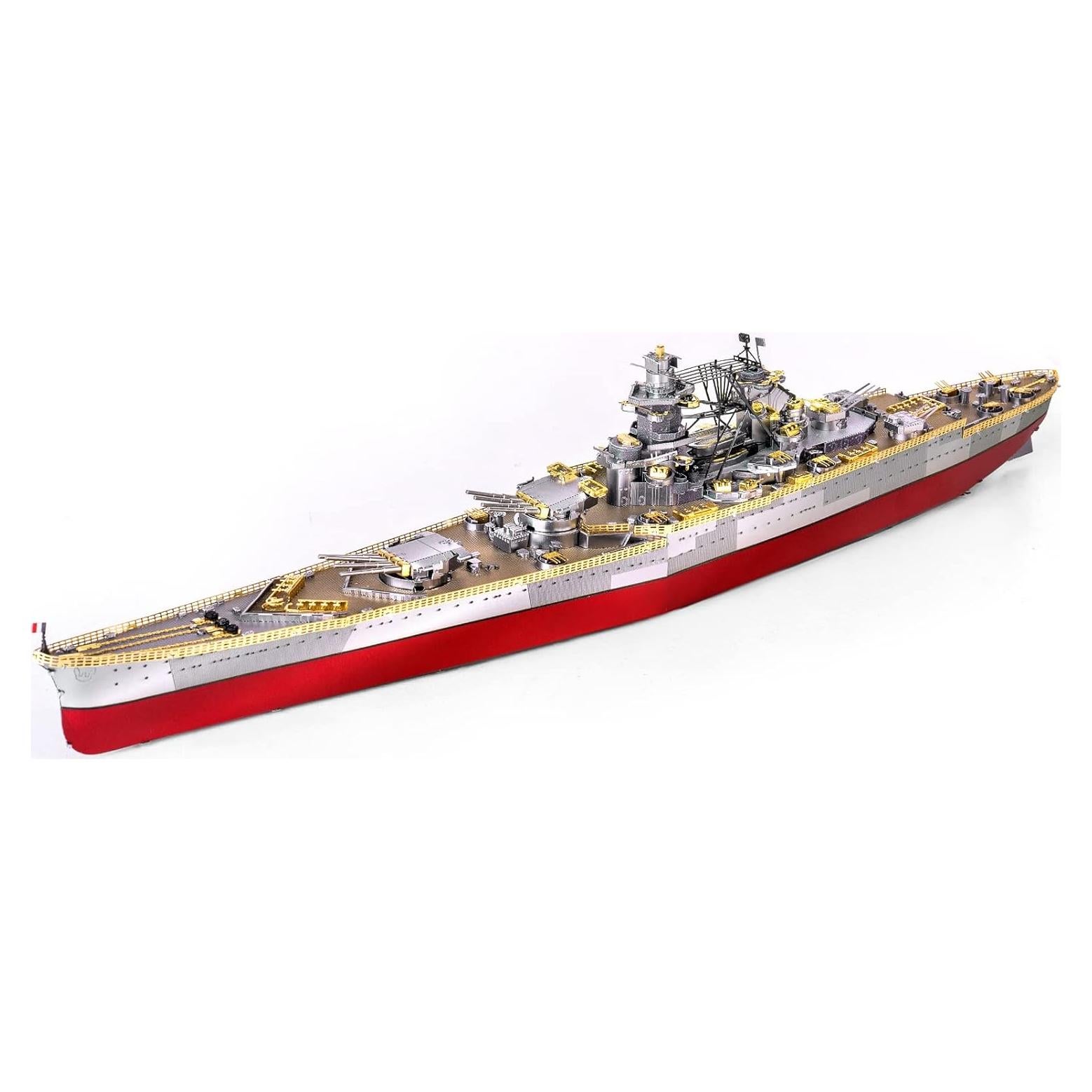 Rompecabezas 3D de Metal Piececool Barco de Guerra Richelieu 300 Pcs