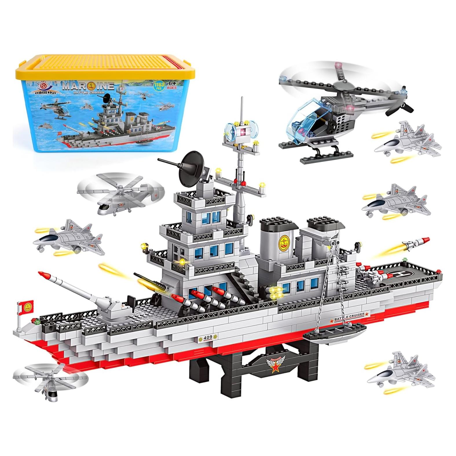 Conjunto de Bloques de Construcción Militar EP WT0543, 1163 Piezas