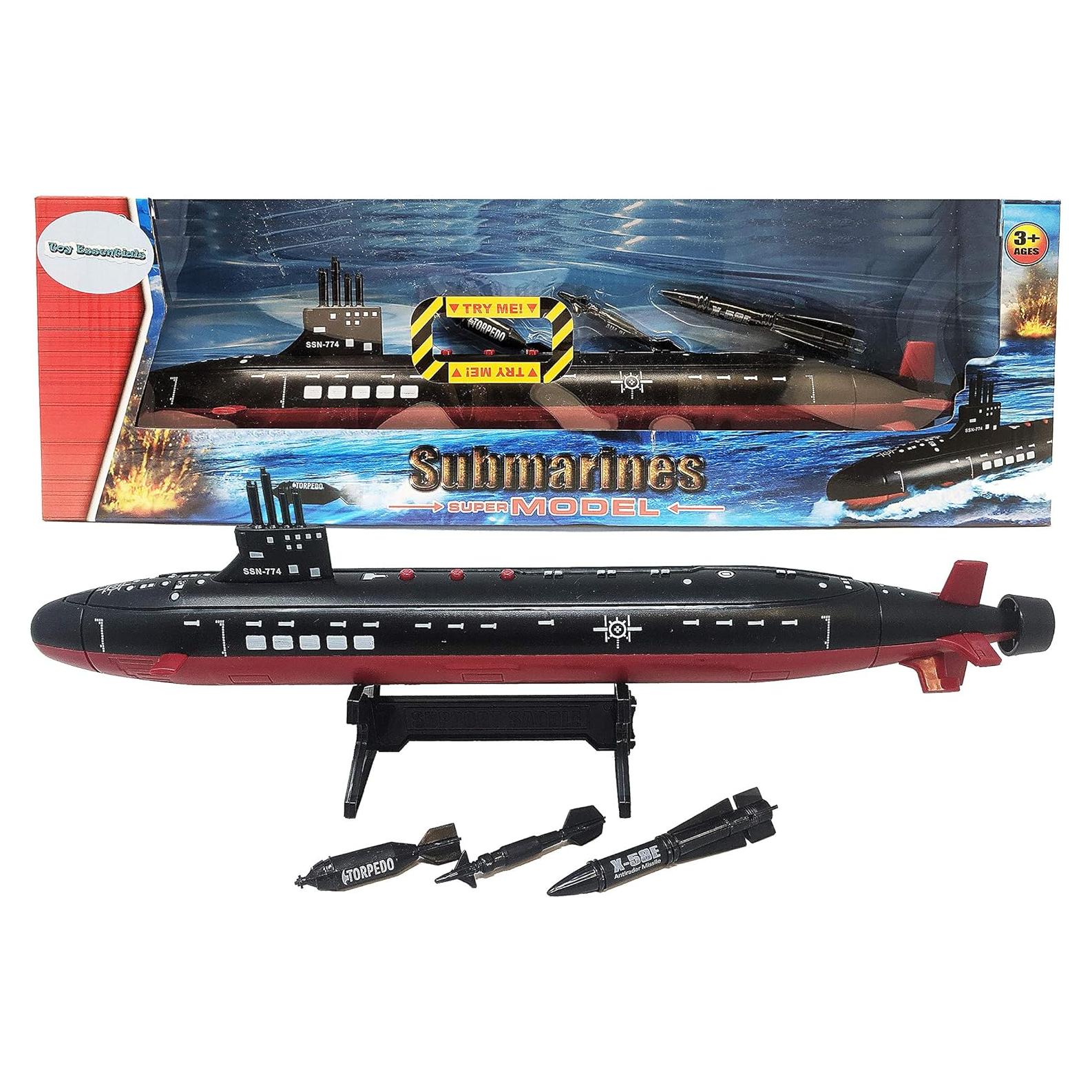 Submarino de Juguete Negro Toy Essentials 42 cm con Sonido