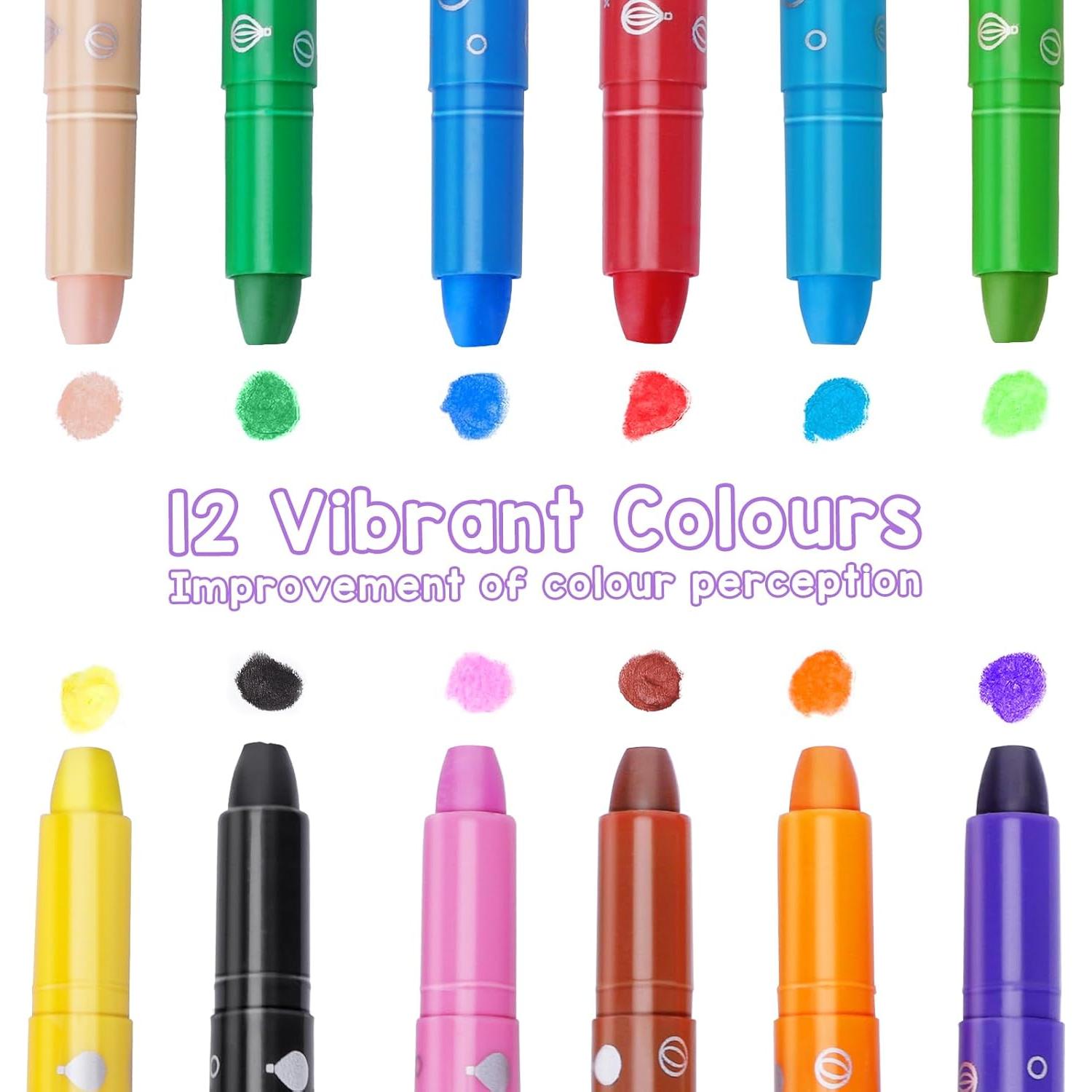 Crayones DreamCandy CK 12 Colores No Tóxicos para Niños