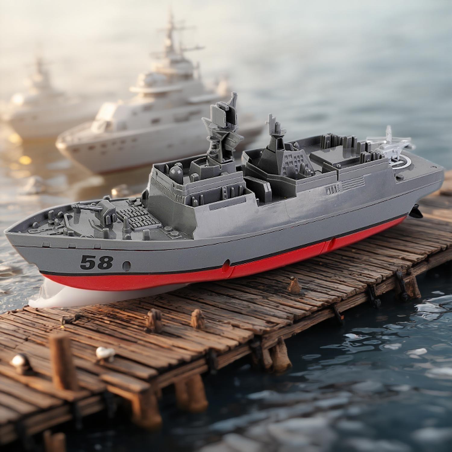 Barco de Guerra RC Ssccgym 10km/h 4WD para Lagos y Piscinas