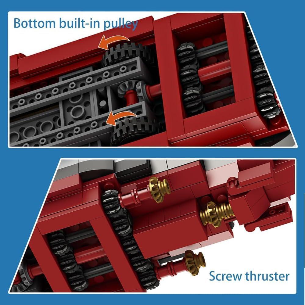 Juego de Bloques de Construcción Fucellveca Barco Bismarck 2081 Piezas