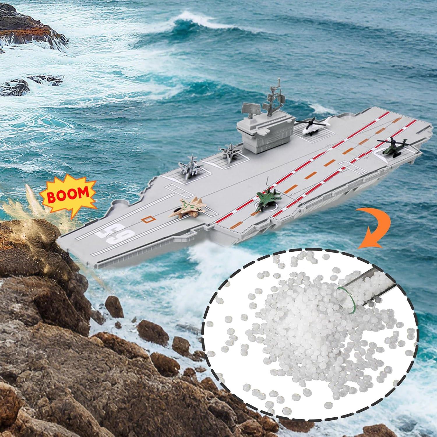 Juguete Portaaviones OTONOPI 47 cm con 6 Barcos y Aviones