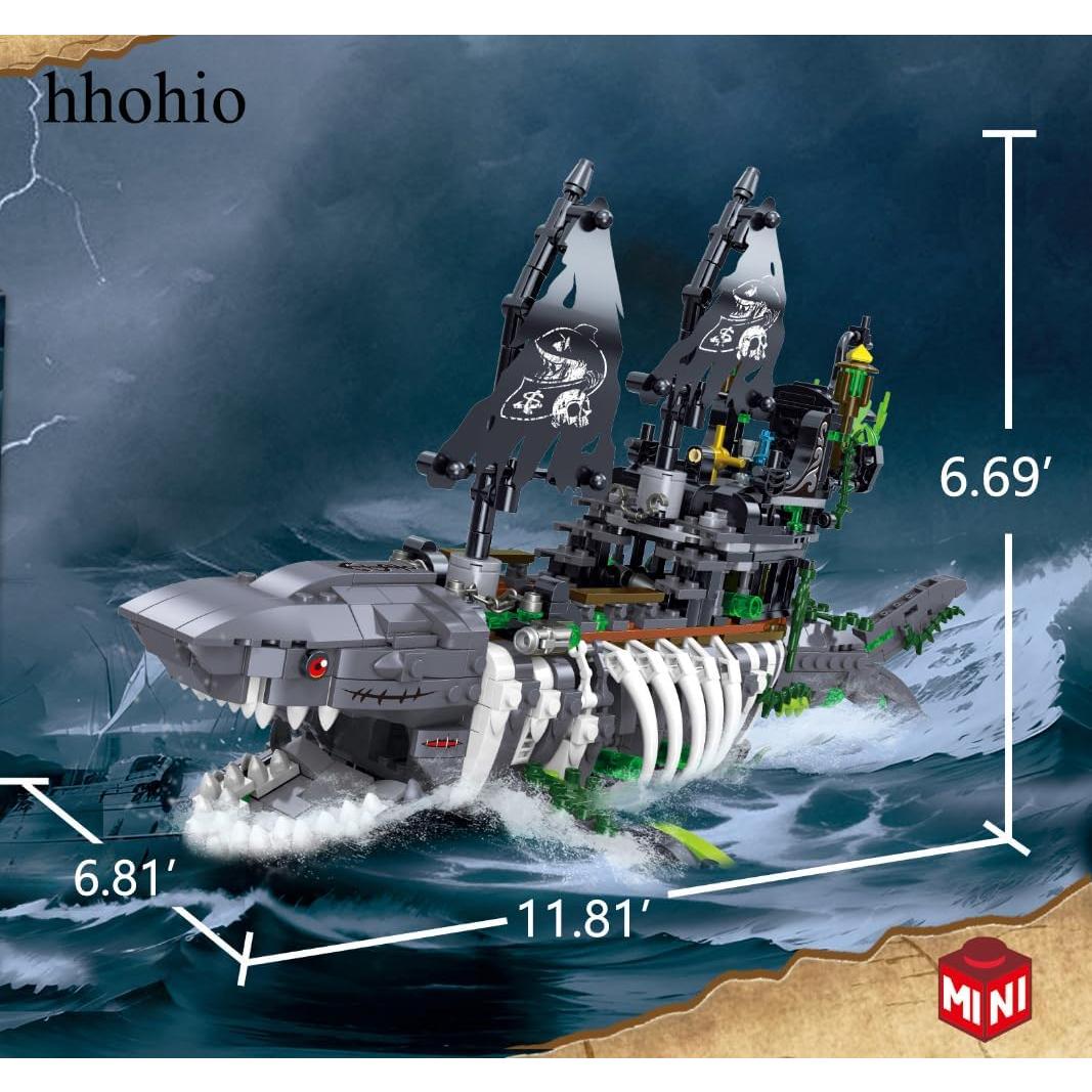 Juguete de Construcción Barco Pirata Hhohio 1155 Piezas
