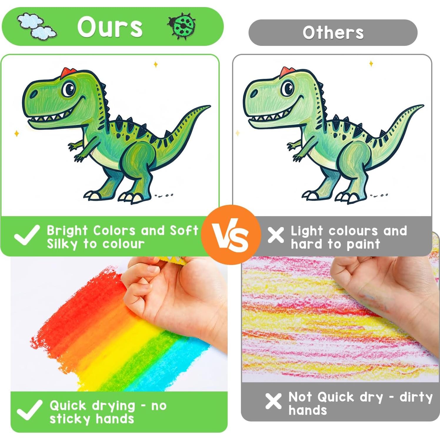 Crayones DreamCandy 12 Colores No Tóxicos para Niños