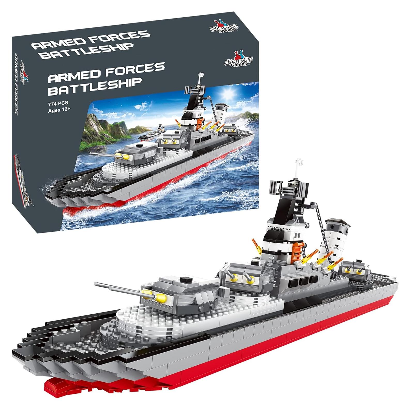Juego de Bloques de Construcción Acorazado Naval Apostrophe Games 774 Piezas
