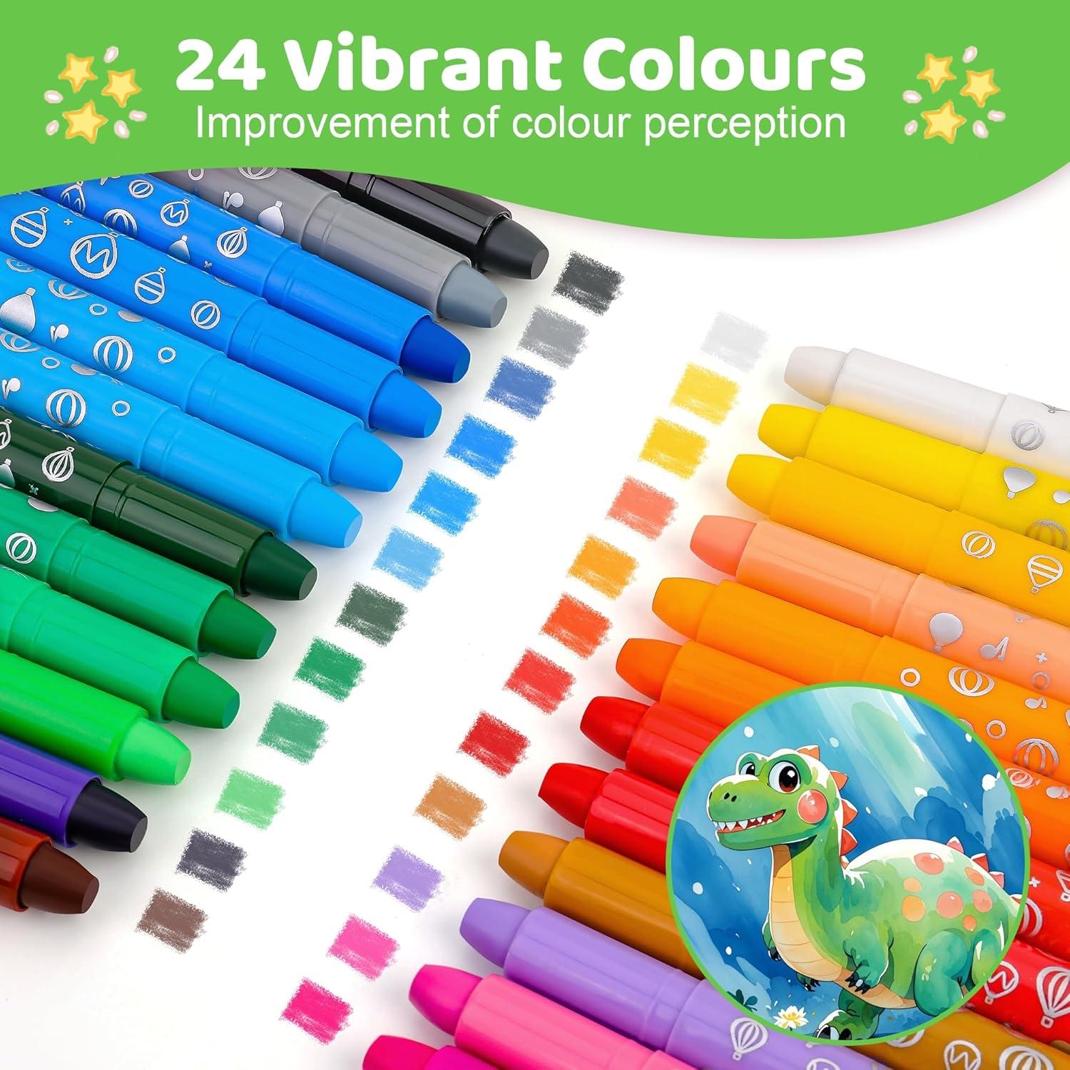 Crayones DreamCandy 24 Colores No Tóxicos para Niños