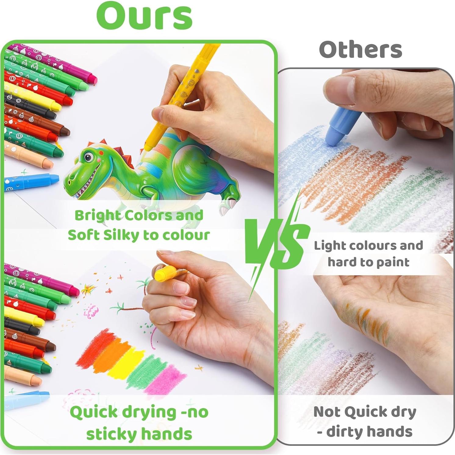 Crayones DreamCandy 24 Colores No Tóxicos para Niños