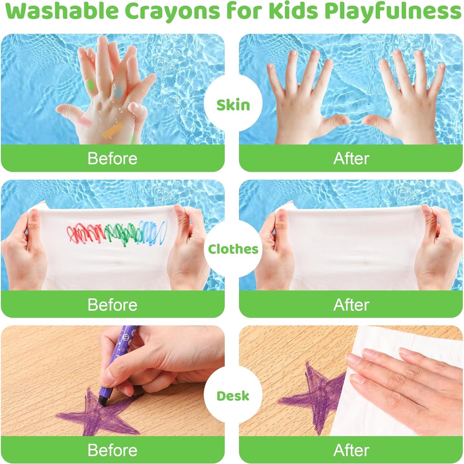 Crayones DreamCandy 24 Colores No Tóxicos para Niños