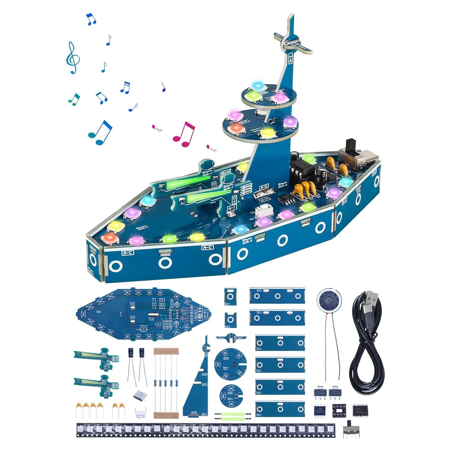 Kit de Soldadura Acorazado DIY BANRIA con LED RGB y Música