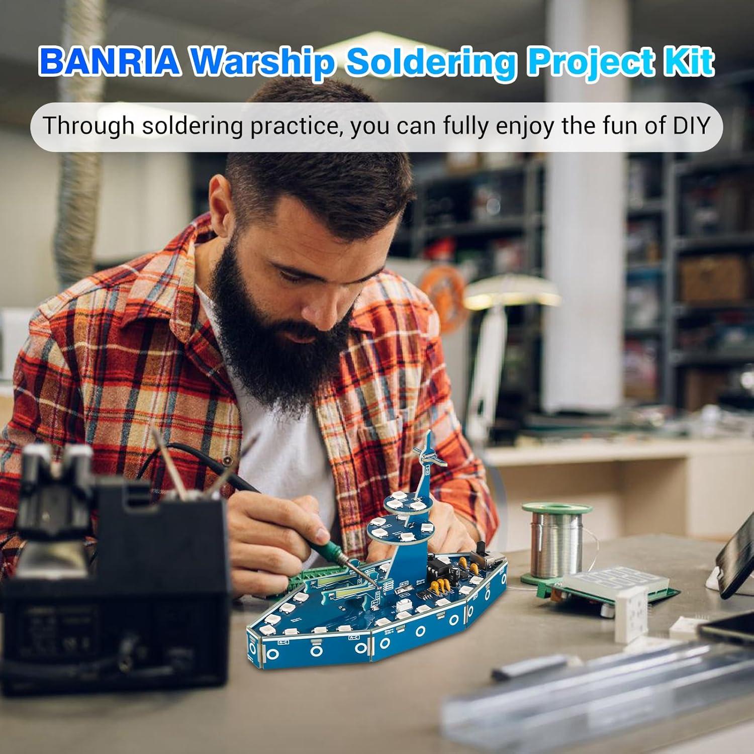 Kit de Soldadura Acorazado DIY BANRIA con LED RGB y Música