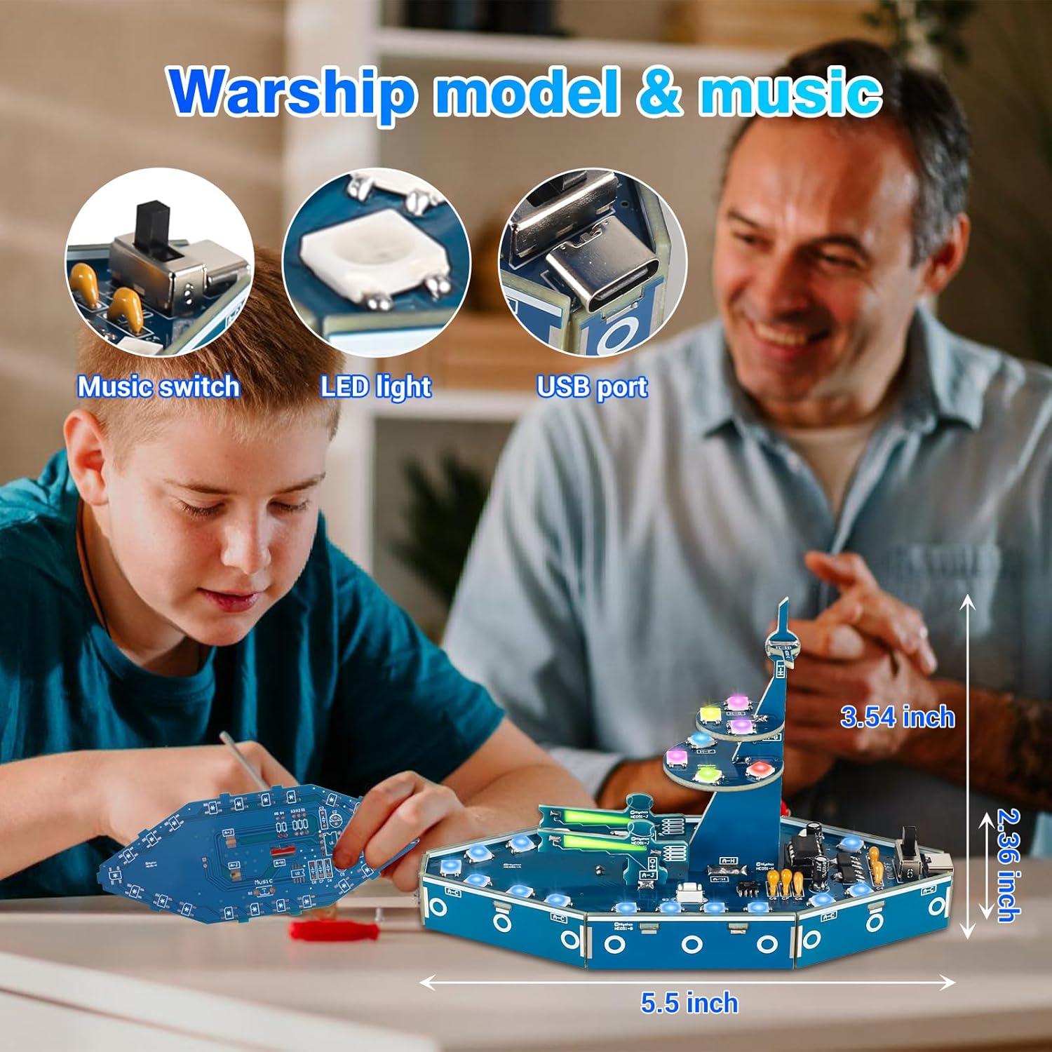 Kit de Soldadura Acorazado DIY BANRIA con LED RGB y Música