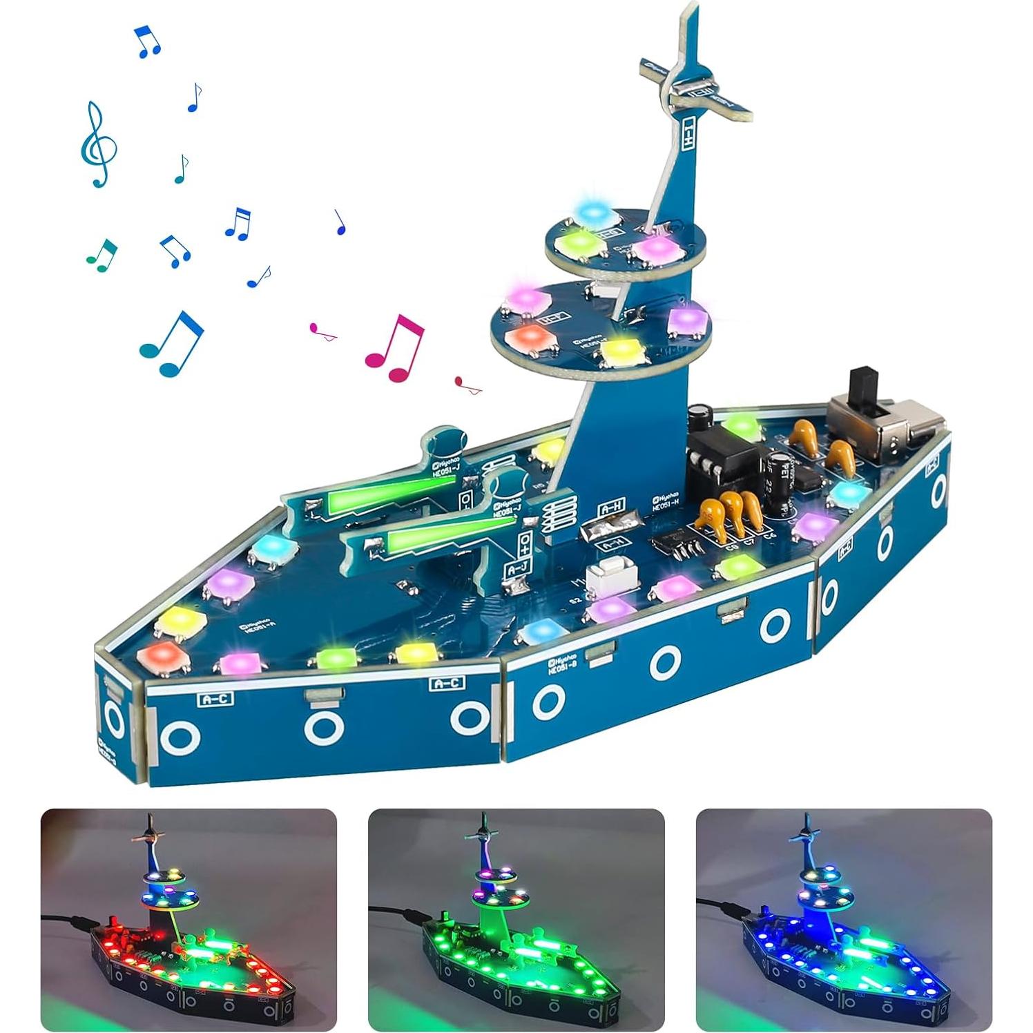 Kit de Soldadura Acorazado DIY BANRIA con LED RGB y Música